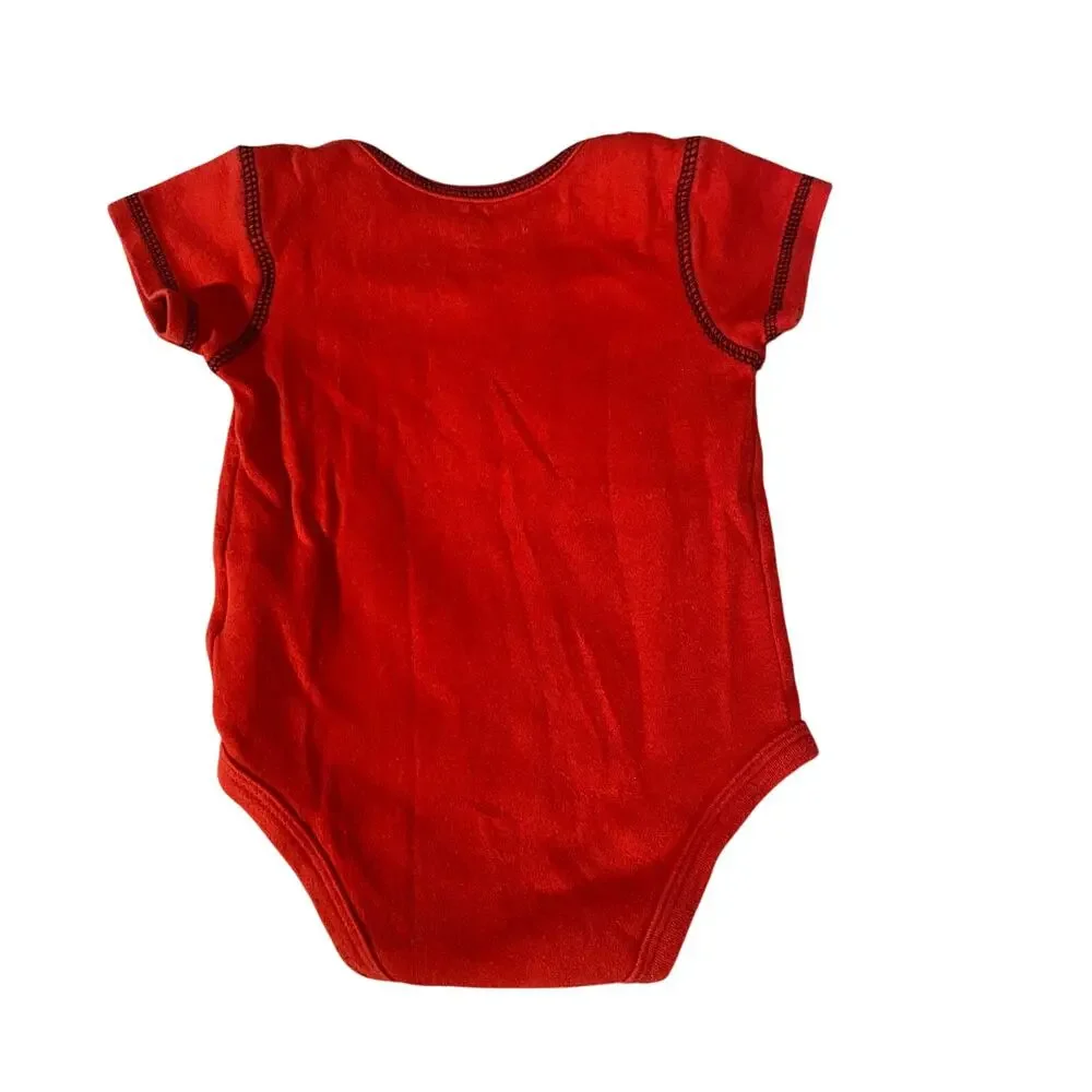 Team Athletics Red Sox Short Sleeve Onesie Sz 6-9 Months